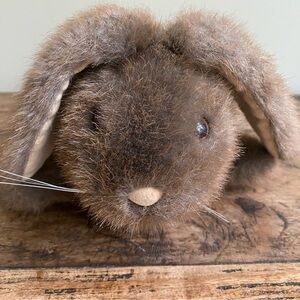 Dakin Plush Bunny Rabbit Hand Puppet Stuffed Animal 12" 1985 Realistic Vintage